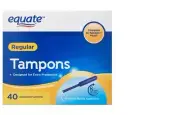 Equate Tampons 40 ct Regular Absorbency Unscented with Plastic Applicators
