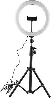 KUIKUI Portable LED Ring Fill Light with Tripod for Live Broadcast, Photography, and Video