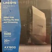 LINKSYS Dual-Band wifi 6 Easy Mesh Router AX1800 Up To 1.8 GBPs 1500 Sq Ft New