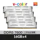 v-color 全何 DDR5 7600 64GB(16GBX4) ECC R-DIMM TRX50 超頻工作站記憶體