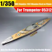 1/350 HMS Repulse 1941 Wooden Deck+Metal Chain Detail-up Kit for Trumpeter 05312