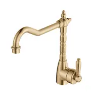Fienza Eleanor Mordern Vintage Shepherds Urban Brass Solid Brass Swivel Crook Sink Mixer