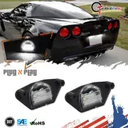 For 97-03 Pontiac Grand Prix White LED Rear Bumper license Plate Light Lamps Set