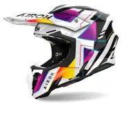Twist 3 Rainbow White Purple Offroad Helmet