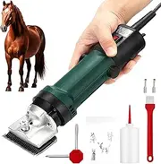 Electric Horse Hair Clippers, 690w Corded Sheep Shearing Clippers with 6 Speed Adjustable, 2400r/min, 5 Accessories, Professional Horse Grooming Clippers for Sheep Dogs Camels
