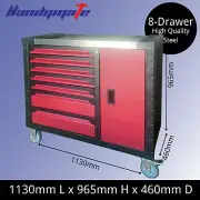 8 Drawer Heavy Duty Steel Mobile Toolbox Garage Workshop Tool Chest Cart Trolley