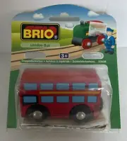 BRIO Wooden Train Double Decker London Bus 33638 (Fits Thomas Track)