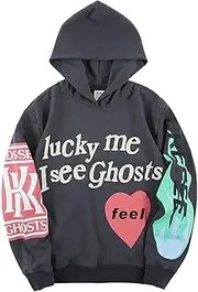 [Arnodefrance] Men Enter Galactic Novelty Hoodies Hip Hop Rapper Star Luminous Sweatshirts Pullover Hoodie