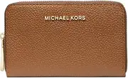 [Michael Kors] Jet Set Small Zip Around Card Case - Luggage/Gold