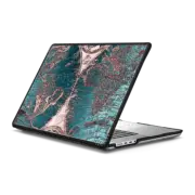 MacBook Pro 16-inch (M1 - M4) Impact Case Antique World Map by Nature Magick - Rose Gold Pink + Turquoise