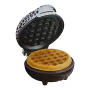 Nostalgia MyMini Waffle Maker Animal Print Compact Non-Stick Even Cooking Easy