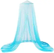 Luxury Bed Canopy A i-Mosquito Net with Fluoresce Stars Glow in Dark Universal Mosquito Mesh Net Hammock Play-Den Easy Setup for Kid Full King Single-Sized Bed Suitable for Baby Girls Adults