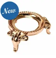 Copper Finish Sphere Stand Egg Base Holder Crystal Ball Support 2.9 cm