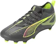 Unisex Ultra 5 Match Fg/Ag Jr Football Boots, Matte Aged Silver Yellow Alert PUMA Aged Silver, 34.5 EU