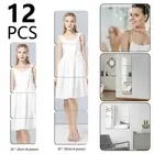 12Pcs Acrylic Mirrors Self Adhesive Mirror Tiles 2mm Thick Flexible MaDLE