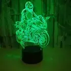 3D Motorcycle Night Light 7 Color Change LED Desk Lamp Touch Room Decor Gift h