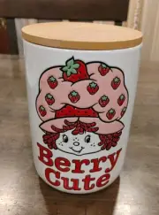 Strawberry Shortcake Canister Jar with Wooden Lid "Berry Cute" *New*