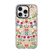 iPhone 16 Pro Clear Case MagSafe Compatible xmas scandi folk pattern