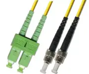 18M (59.04ft) OS2 SC/APC to ST/UPC Fiber Optic Cable Duplex Singlemode 9/125