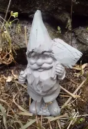 Latex gnome / elf concrete plaster mold 6"H x 2.5"W