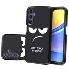 for Samsung Galaxy A15 Case, Cute [Don't Touch My Phone] Shockproof Dual Layer