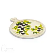 Bassano Ceramic Trivet Heat Resistant Olives Motif 25 CM New from Italy