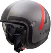 Premier Vintage DO, open face helmet , color: Matt Grey/Black/Red , size: XS
