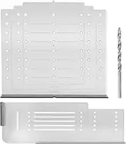 Cabinet Door and Drawer Hardware Installation Template Kit Includes Drill Bit Lightweight Cabinet Hardware Template for Cabinet Knob Cabinet Pulls Silver ZJMCAJY(silver)