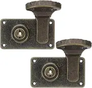 Homoyoyo 2Pcs Suitcase Lock Hasps Modern Latch Iron Bronze Decorative Toggle Catch Lock for Suitcase Boxes Case Luggage Briefcase