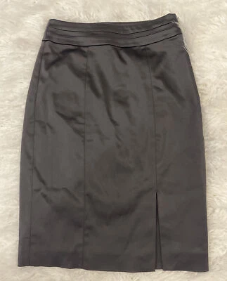 NWT WHBM Dull Satin Sheath Black Skirt Skort 00