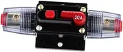 20-300 Amp Circuit Breaker with Fuse Holder DC 12v/24v 12-24V for Car Audio, 20A