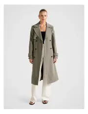 [Forever New] Carly Soft Trench Coat in Green
