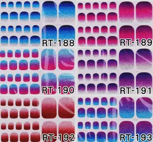 RT188-193腳趾指甲貼紙 腳指甲貼紙 指甲油貼紙 指甲彩繪貼紙 美甲貼紙美甲飾品 光療夾心貼紙 美甲工具