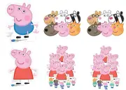 Peppa Pig and George Party Pack with Cardboard Cutouts, Masks and Tabletops