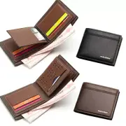 Men's Wallets Leather Bifold Card Minimalist Billfold Credit Card Holder Purse