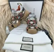 BNIB Gucci Flashtrek Crystals Multicolor Metallic 36.5 +Mini Sneaker + COA