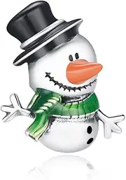 [DOYIS] Snowman Charms fit for Pandora Bracelet 925 Sterling Silver Merry Christmas Charm Bead