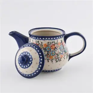 【波蘭陶】蔚藍橙光系列 茶壺 1100ml 波蘭手工製