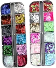 CANIGHT Butterfly Sequin Set 12 Colors Nail Charm Glitter Eyeshadow Makeup Sequins
