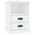 Wooden Bedside Table Drawers Storage Side Lamp Cabinet Bedroom Nightstand White