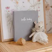 Peachly Baby Memory Book - Keepsake to Record Milestones & Firsts (Botanica)