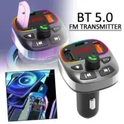 Car Bluetooth FM Transmitter Radio MP3 Wireless Adapter Hands-Free 2Port Charger