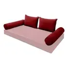 SLIPCOVER ONLY Contrast Twin Style V4 Velvet Indoor Daybed Bolster Cushion AD369