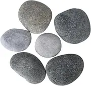 ERINGOGO 6pcs Hand-Painted Rocks for Boys and Girls DIY Polishing Stones 5-9cm Smooth Ready to Paint