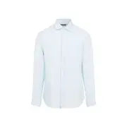 [Ralph Lauren Purple Label] Ralph Lauren Purple Label-Light Blue Sport Sl Linen Shirt-Uomo S STAND