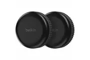 Belkin AirTag, Suitcase, Snowboard, Scooter Asset Tracking Tag Holder - Plastic - 2 Pack - Black - Water Proof, Secure, Adhesive, Recyclable, Screw