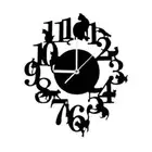 Black wall clock hook antique indoor wall clock Scandinavian clock cute 4007