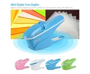 Hand-held Mini Safe Stapler without Staples Staple Free Stapleless 7 Sheets Capacity for Paper Binding Business Commercial Shop School Office