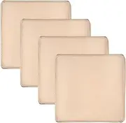 4 Pack Patio Cushion Covers 24x24x4 Inch,Waterproof Outdoor Cushion Cover Replacement,Patio Seat Cushion Covers for Outdoor Furniture,Chair Seat Cushion Slipcover with Zipper (Beige,Covers Only)