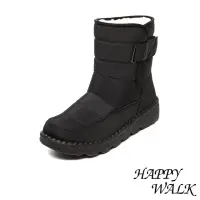在飛比找momo購物網優惠-【HAPPY WALK】平底雪靴 保暖雪靴/保暖機能防潑水便